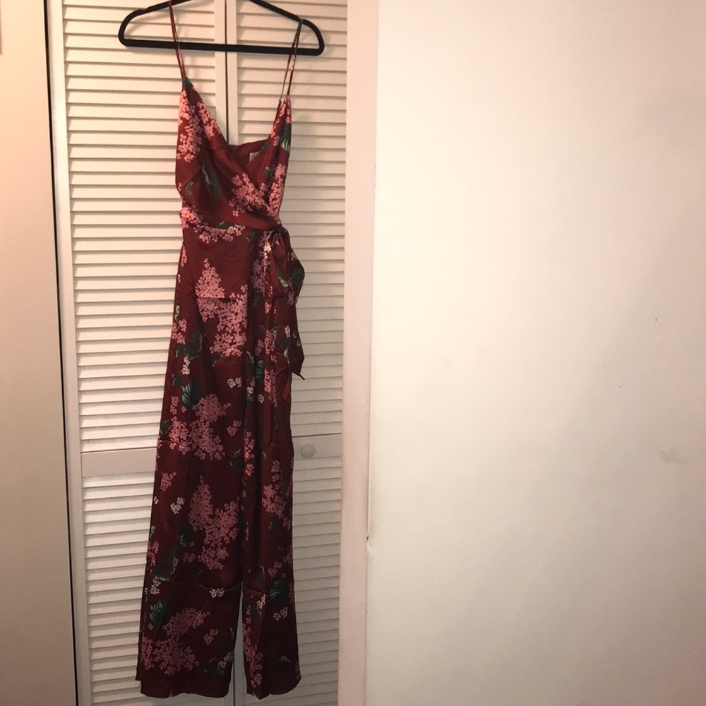 🔥L’atiste  marsala/pink floral jumpsuit🌺 - Picture 3 of 5